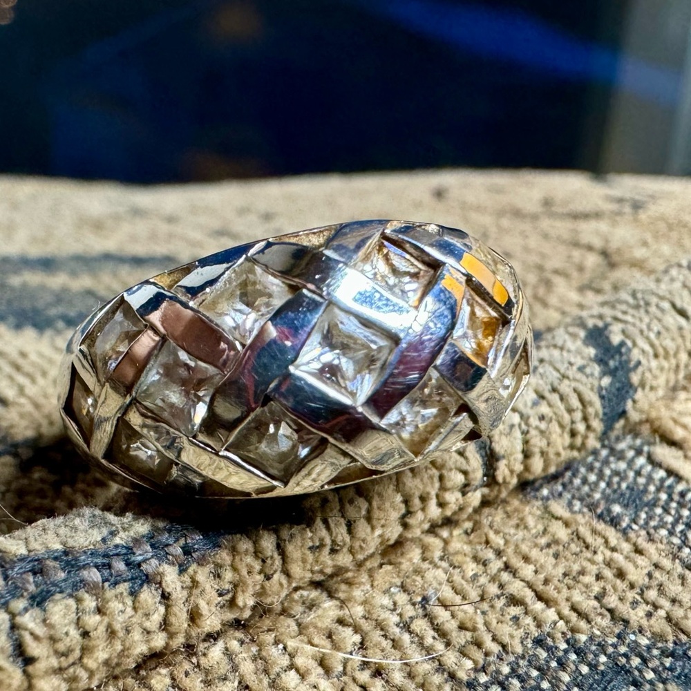 Vintage Sterling silver and CZ ring.